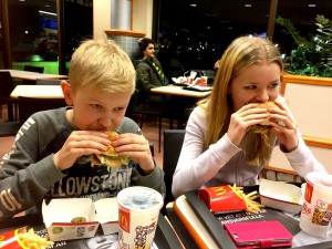 En Big Mac satt bra tyckte kidsen.