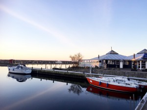 Underbar morgon i Grenå marina.